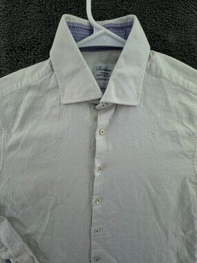 Stenstroms Button Up Shirt Adult Long Sleeve White 15.75 (40) Fitted Body Cotton